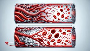 illustration-of-blood-vessels-widening-due-to-nitric-oxide - Cardio & Heart Wellness Illustration of blood vessels widening due to nitric oxide